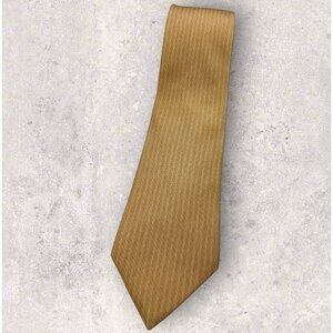 HERMÈS 148 TA Silk Tie FRANCE Beige Striped Geometric W:3.5" EUC